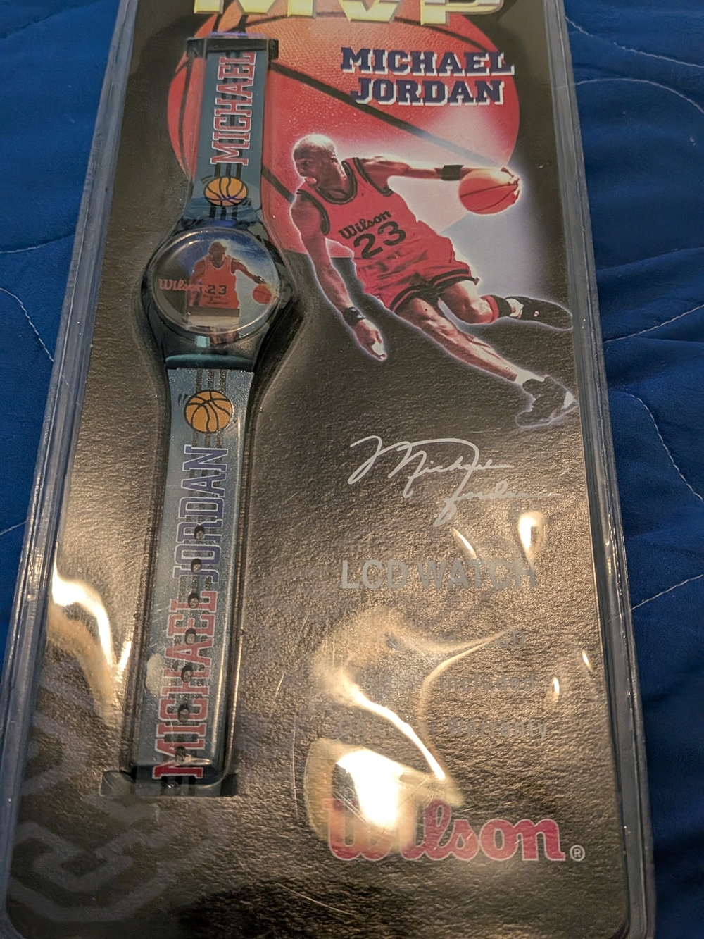 Michael Jordan LCD Watch by Wilson - Blue Strap